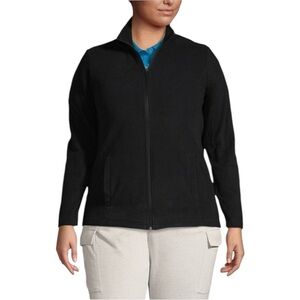 Lands End Thermacheck 100 Custom Embroidered Black Fleece Jacket - Size 4X